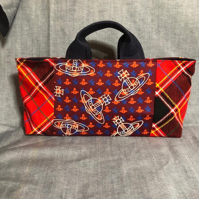 Vivienne Westwood(ヴィヴィアンウエストウッド)のハンドメイド⭐︎ ヴィヴィアン　トートバッグ レディースのバッグ(トートバッグ)の商品写真