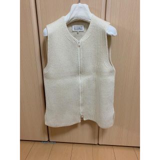 新品 S 19ss マルジェラ リブ編みニットベスト 赤 0224 | www