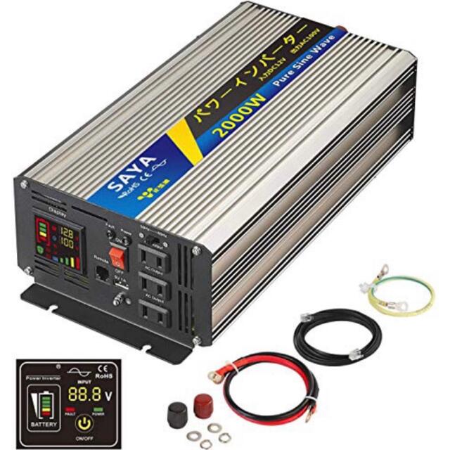 SAYA 正弦波インバーター 2000W 24V 2022新作モデル 9599円 www.gold