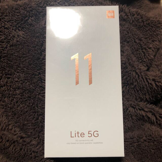 スマホ/家電/カメラMi 11 Lite 5G トリュフブラック【新品未使用】