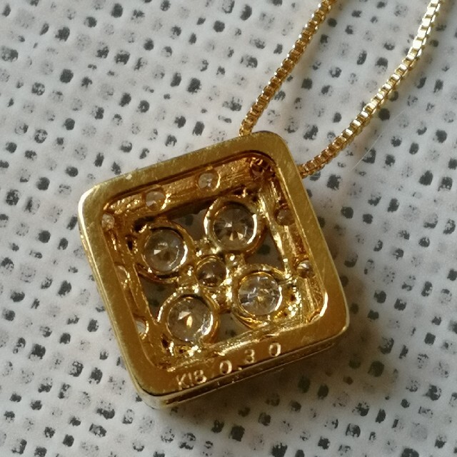 K18ダイヤモンドネックレス レディースのアクセサリー(ネックレス)の商品写真