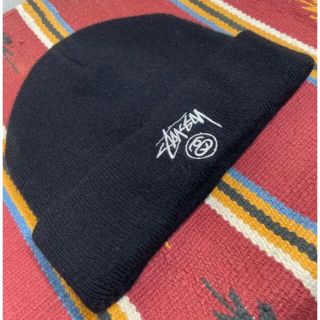 ステューシー(STUSSY)のstussy ビーニー ブラック(ニット帽/ビーニー)