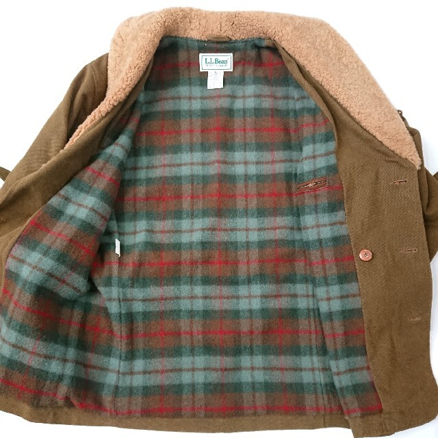L.L.Bean - 80S エルエルビーン 高級アーミーダック襟ボアレザー L.L.Bean - 80S エルエルビーン 高級アーミーダック襟ボアレザー