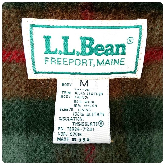 L.L.Bean - 80S エルエルビーン 高級アーミーダック襟ボアレザー L.L.Bean - 80S エルエルビーン 高級アーミーダック襟ボアレザー