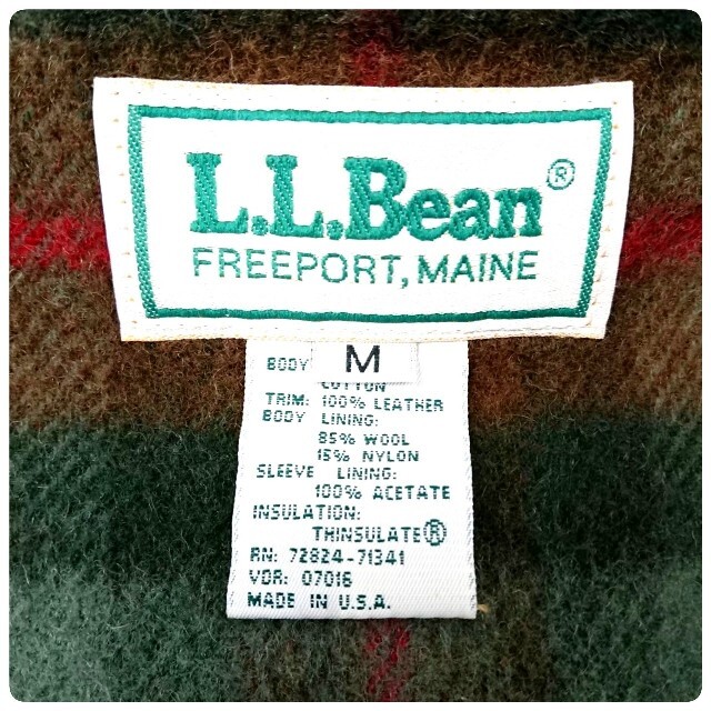 L.L.Bean - 80S エルエルビーン 高級アーミーダック襟ボアレザートリム