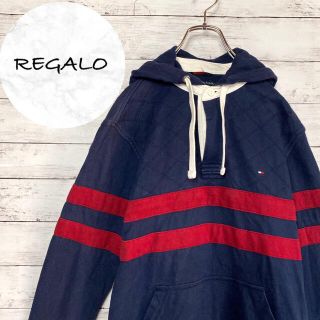 トミーヒルフィガー(TOMMY HILFIGER)の【希少デザイン】トミーヒルフィガー☆刺繍ワンポイントフード付きラガーシャツ(Tシャツ/カットソー(七分/長袖))