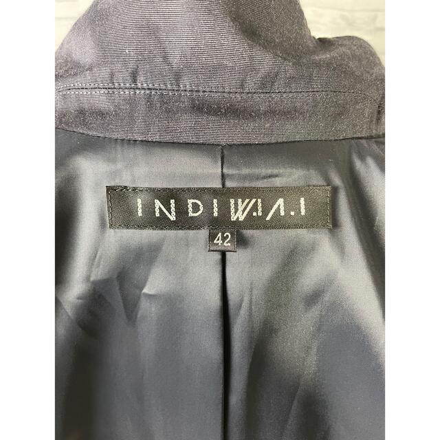 INDIVI(インディヴィ)のINDIVI インディヴィ テーラードジャケット ネイビー 42 XL レディースのジャケット/アウター(テーラードジャケット)の商品写真