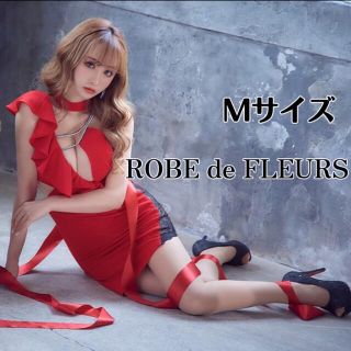 ローブ(ROBE)のローブドフルール グロッシー♥フリル×ラインビジュータイトミニドレス(ナイトドレス)