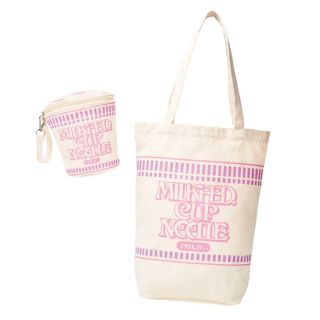 ニッシンショクヒン(日清食品)の【mini 22年1月付録】MILKFED.カップヌードル50周年BAG＆ポーチ(トートバッグ)