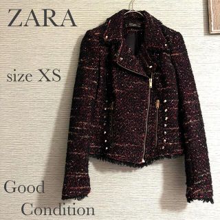 ザラ(ZARA)の⭐︎オシャレ⭐︎ZARA ザラ　レディース　ツイード　ライダースジャケット(ライダースジャケット)