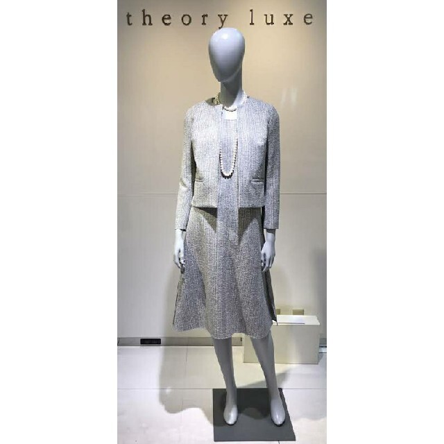 かわいい新作 luxe Theory - ワンピース Aライン ロング ツイード 19SS luxe theory ロングワンピース+マキシワンピース