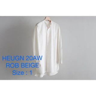 コモリ(COMOLI)のHEUGN 20AW ROB バンドカラーシャツ サイズ1 エクリュ ベージュ(シャツ)