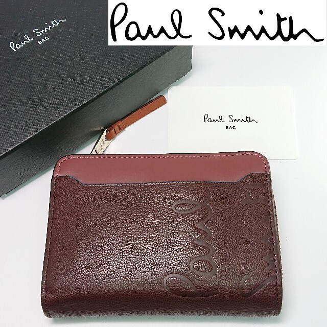 【新品未使用】ポールスミス 二つ折り財布342 ボルドーのサムネイル
