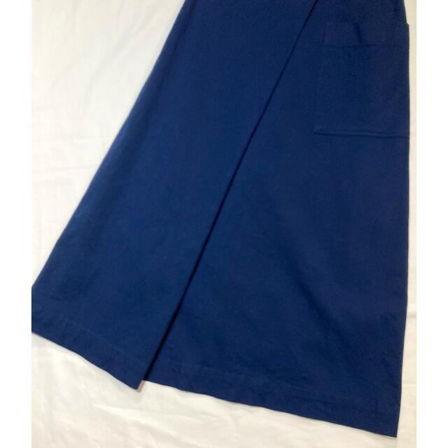 MUJI (無印良品)(ムジルシリョウヒン)の【かえるp様専用】無印良品MUJI イージーセミフレアスカート ネイビー　ブルー レディースのスカート(ロングスカート)の商品写真