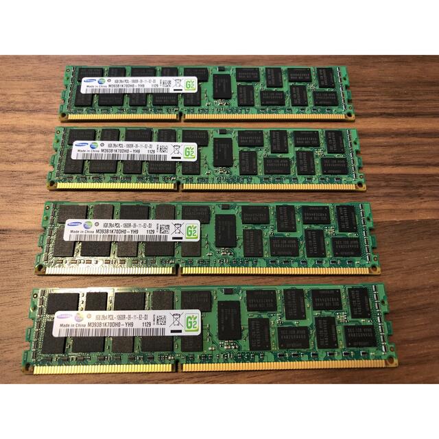 【計32GB】SAMSUNG DDR3 PC3L-10600R (8GBx4枚