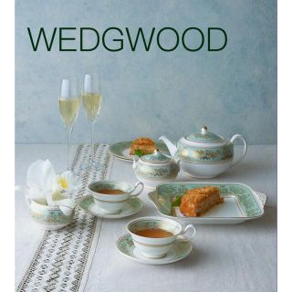 ウェッジウッド(WEDGWOOD)の【WEDGWOOD】セージグリーン ティーカップ＆ソーサー(食器)