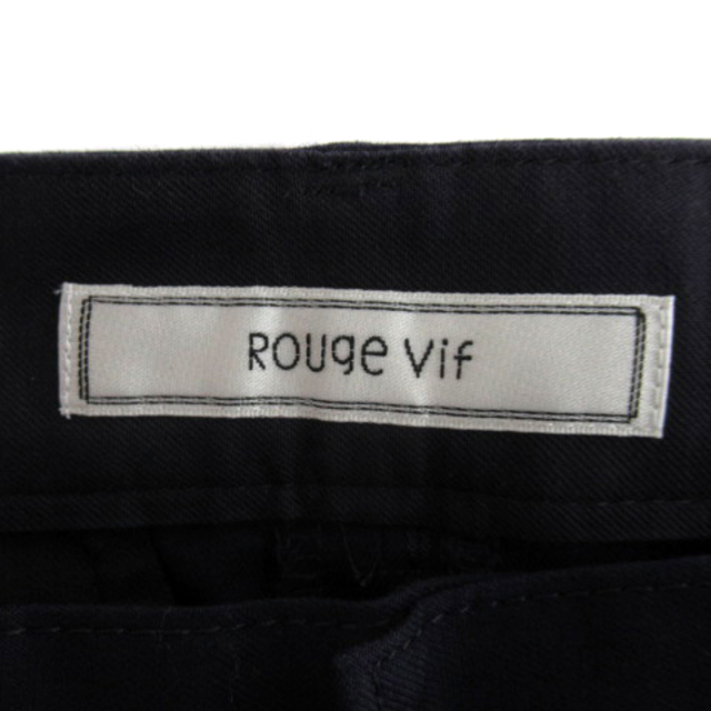 Rouge vif(ルージュヴィフ)のルージュヴィフ ワイドパンツ アンクル丈 ストライプ柄 36 紺 ネイビー 紫 レディースのパンツ(その他)の商品写真