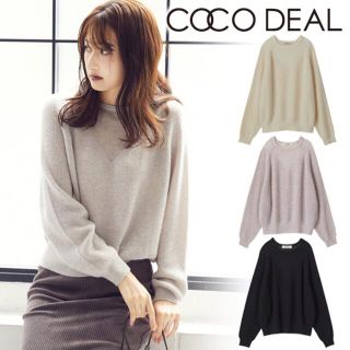 ココディール(COCO DEAL)の【中古】COCODEAL シアーデザインウールアルパカ畦ニット(ニット/セーター)