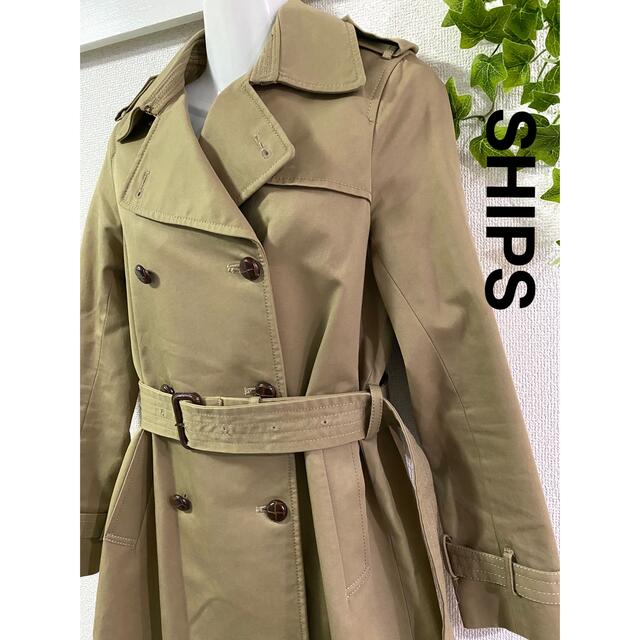 SHIPS - シップス トレンチコート ライナー付き ベルト ウール混
