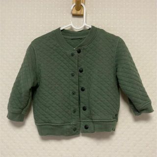 ユニクロ(UNIQLO)のユニクロ　キルトブルゾン　80 カーキ(ジャケット/コート)