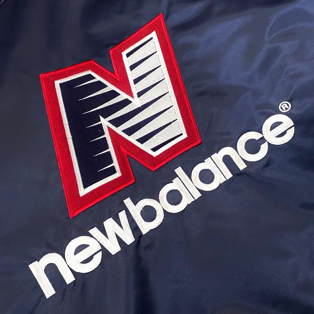 new balance ニューバランス ビッグロゴ 刺繍 ナイロン ベンチコート