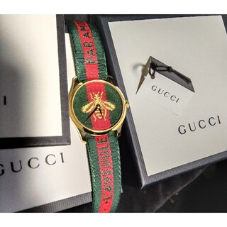 グッチ(Gucci)の 未使用 グッチ タイムレス 腕時計 ゴールド ビー GUCCI(腕時計(アナログ))