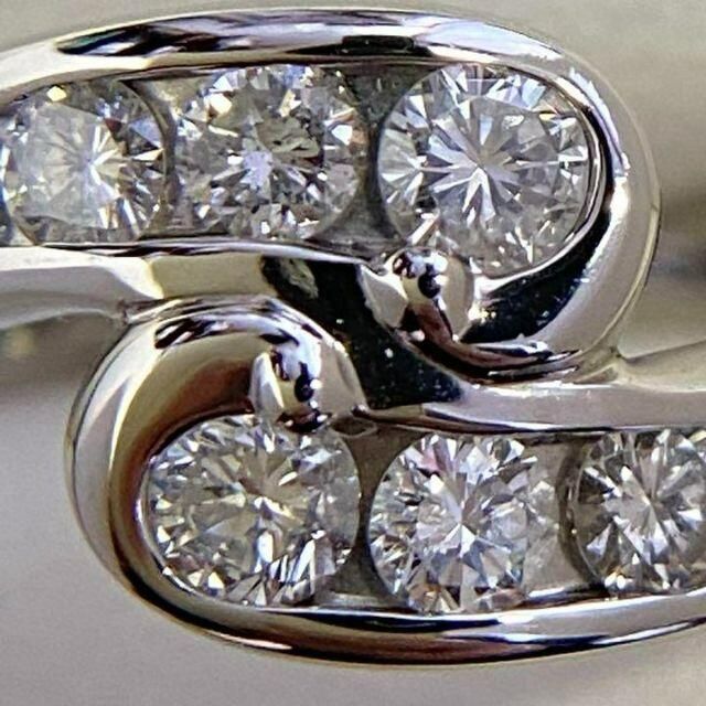 Pt900　天然ダイヤモンドリング　D1.06ct　サイズ15.5号　7.4ｇ レディースのアクセサリー(リング(指輪))の商品写真