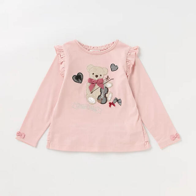 mezzo piano(メゾピアノ)の♡専用♡メゾピアノ クマアップリケ Tシャツ 110 キッズ/ベビー/マタニティのキッズ服女の子用(90cm~)(Tシャツ/カットソー)の商品写真