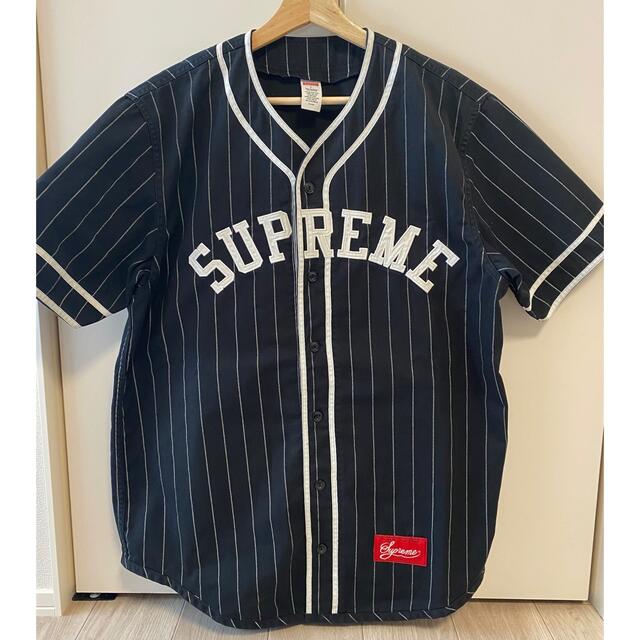 Supreme Baseball Jerseyベースボールシャツ ストライプ