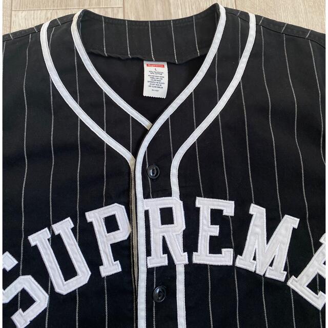 Supreme - Supreme Baseball Jerseyベースボールシャツ ストライプの