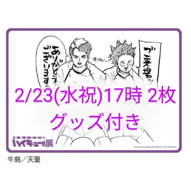 ハイキュー展　チケット　2/23（水祝）1枚　グッズ付き チケットのイベント(声優/アニメ)の商品写真