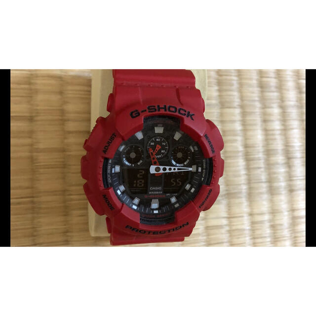 G-SHOCK  GA-100B-4AJF RED 箱　説明書付き