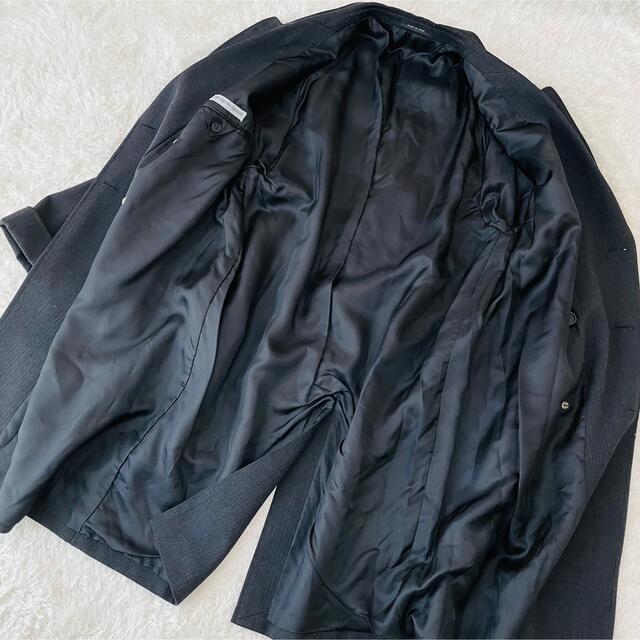 【美品】エンポリオアルマーニ　ダブルチェスターコート　イタリア製　ウール　黒　L