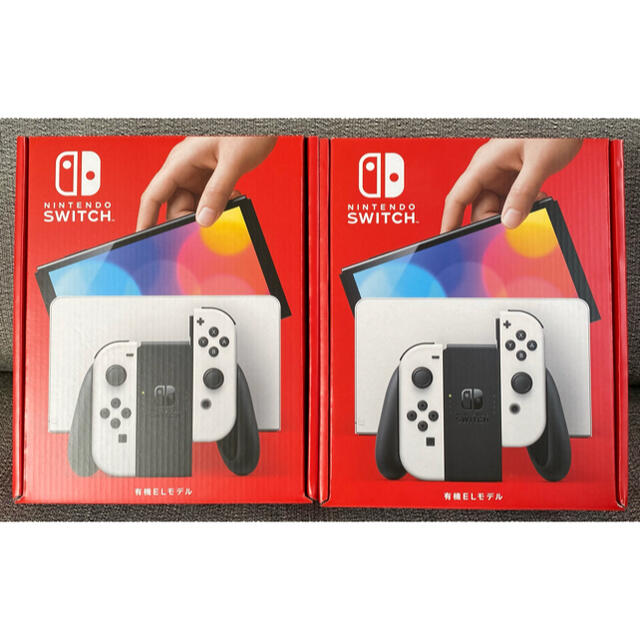 2022公式店舗 Nintendo Switch 2台 ホワイト 有機EL 本体 Switch