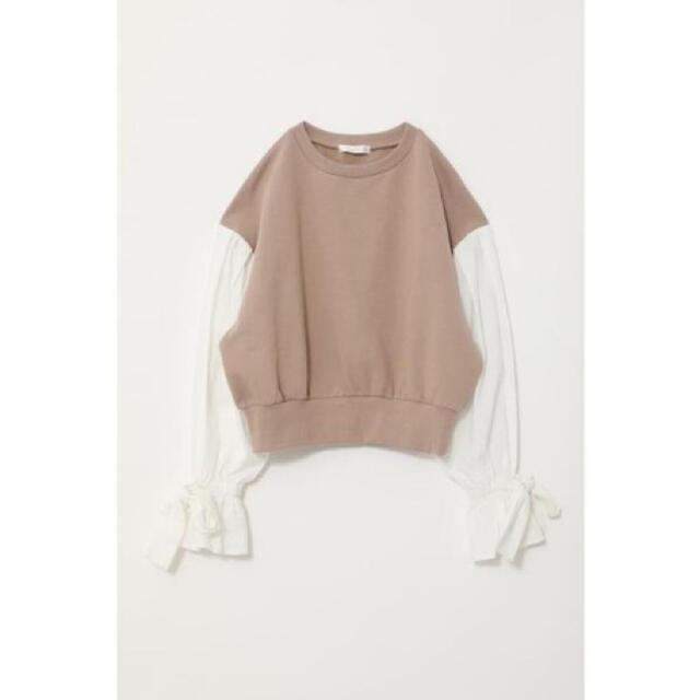 rienda(リエンダ)のrienda Shirt Sleeve Sweat TOP-R 新品未使用 レディースのトップス(トレーナー/スウェット)の商品写真