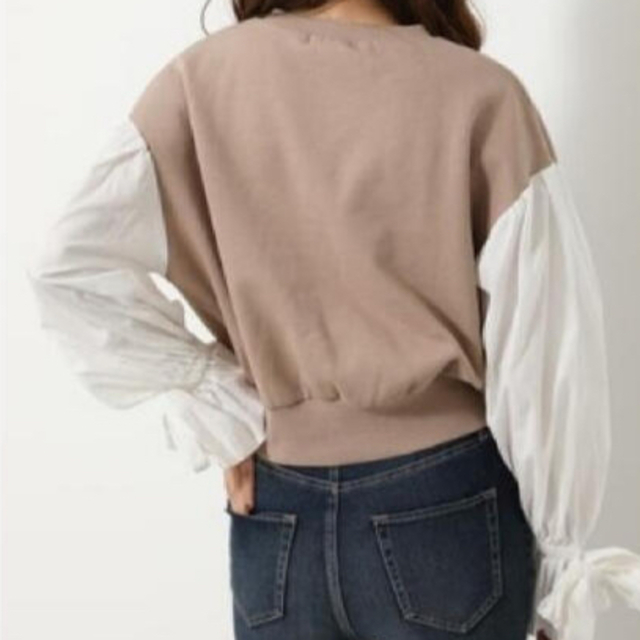 rienda(リエンダ)のrienda Shirt Sleeve Sweat TOP-R 新品未使用 レディースのトップス(トレーナー/スウェット)の商品写真