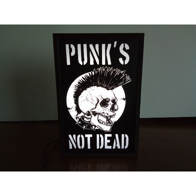 【Lサイズ】パンク Punks Not Dead 看板 置物 雑貨 ライトBOX