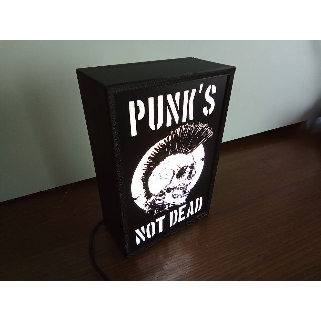 【Lサイズ】パンク Punks Not Dead 看板 置物 雑貨 ライトBOX