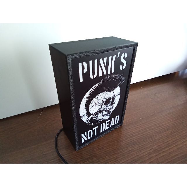 【Lサイズ】パンク Punks Not Dead 看板 置物 雑貨 ライトBOX