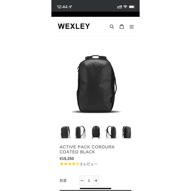 wexley active pack coated バックパック ウェクスレイ