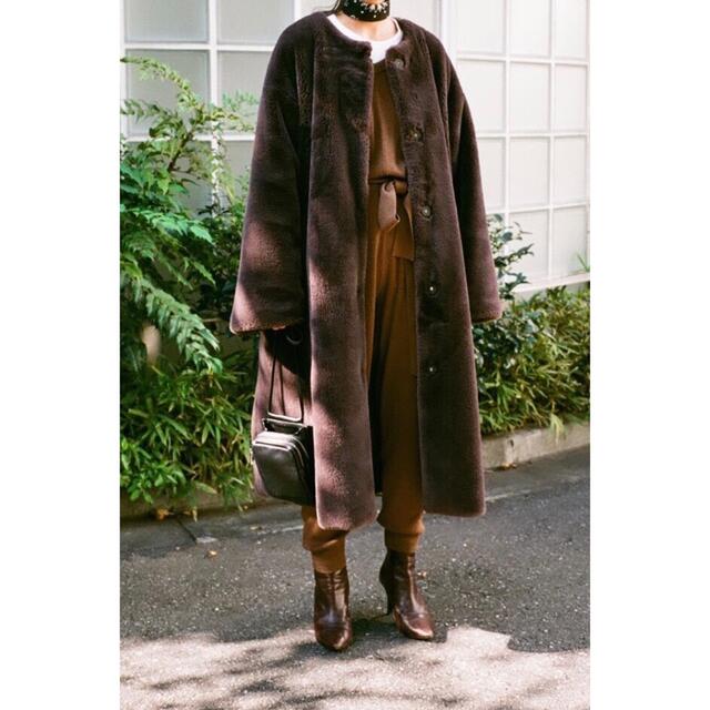 CLANE NO CLOLAR LICO FUR COAT ファーコート