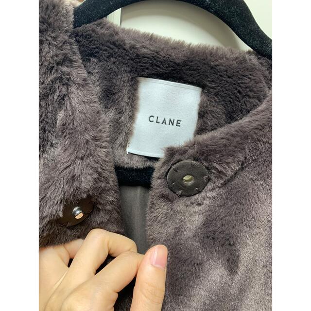 CLANE - CLANE NO COLLAR LICO FUR COAT リコファーコートの通販 by