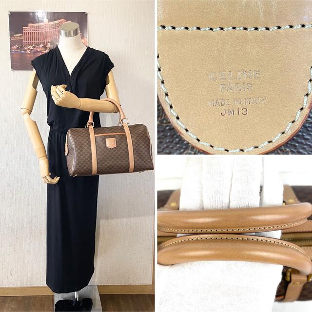 CELINE セリーヌ ミニボストンバッグ マカダム柄 オールドセリーヌ-