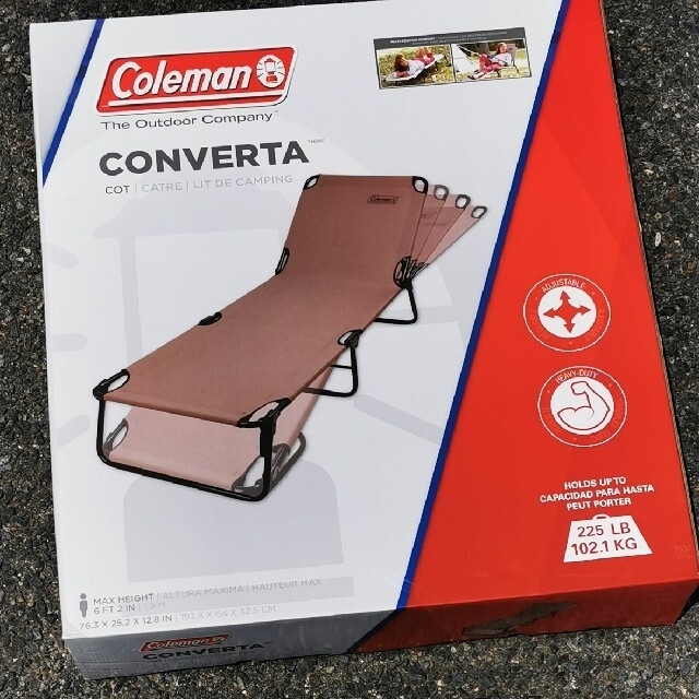 Coleman(コールマン)のColeman Converta Cot折りたたみ式リクライニングチェア インテリア/住まい/日用品の椅子/チェア(折り畳みイス)の商品写真