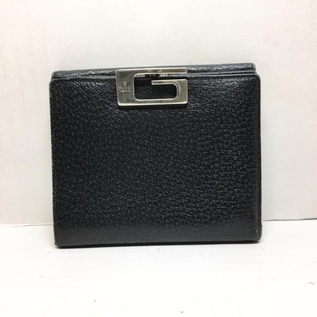 GUCCI - グッチ 2つ折り財布 - 黒×シルバー レザーの通販 by GUCCI - グッチ 2つ折り財布 - 黒×シルバー レザーの通販 by