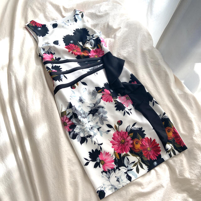 限定製作】 TADASHI SHOJI ワンピドレス Ribkoff/ジョセフリブコフ 通販正規店 TADASHI 膝丈ワンピース US2 タダシショージ SHOJI ひざ丈ワンピース