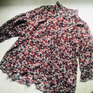 レイカズン(RayCassin)の花柄シフォン5分丈ブラウス＊Ray Cassin(シャツ/ブラウス(半袖/袖なし))