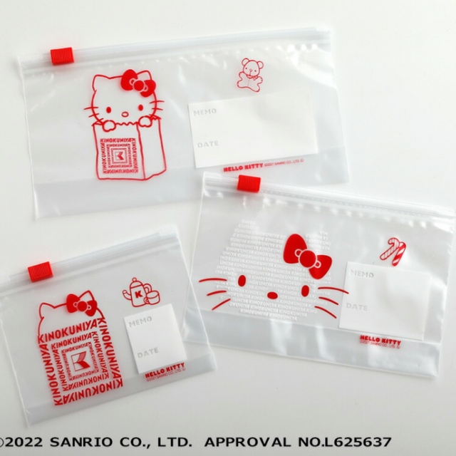 サンリオ(サンリオ)の新品☆紀ノ国屋☆Ｓｕｉｃａのペンギン　Sanrioキティ　Zipper Bags インテリア/住まい/日用品のキッチン/食器(収納/キッチン雑貨)の商品写真