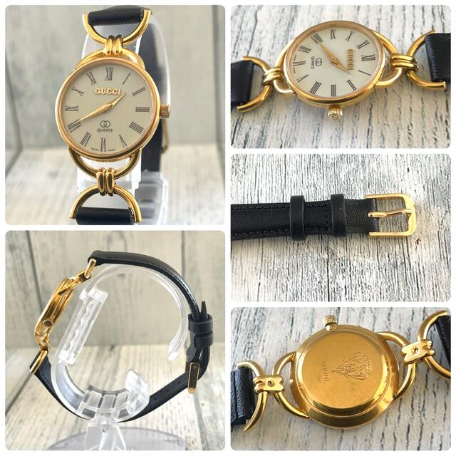 Gucci - 【動作OK】GUCCI グッチ 腕時計 6000L ベージュ調 ラウンドの