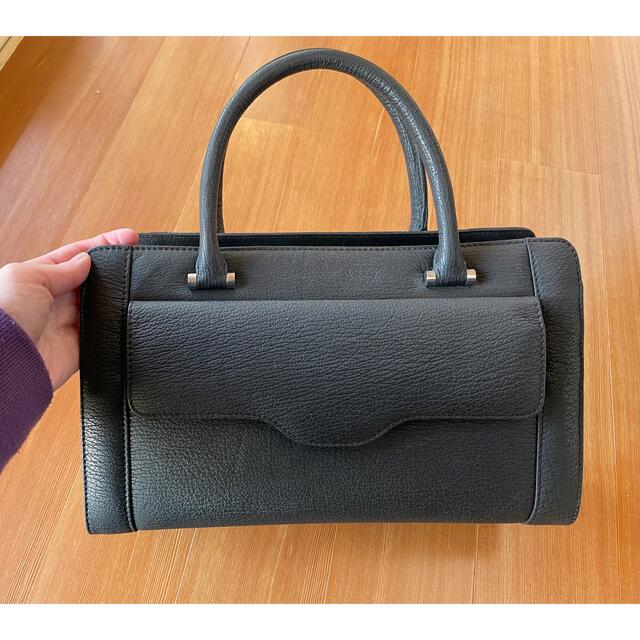 ハンドバッグ トートバッグ　サメ革　黒　本革 レディースのバッグ(ハンドバッグ)の商品写真